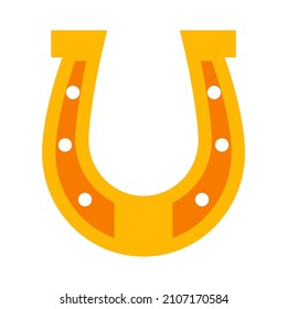 llustration of horseshoe. Symbol of good luck.