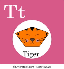 llustration letter for children from A to Z. The alphabet of animals. Cute illustrations of wildlife animals, savanna. Abc logo icon - vector graphic