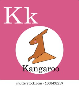 llustration letter for children from A to Z. The alphabet of animals. Cute illustrations of wildlife animals, savanna. Abc logo icon - vector graphic