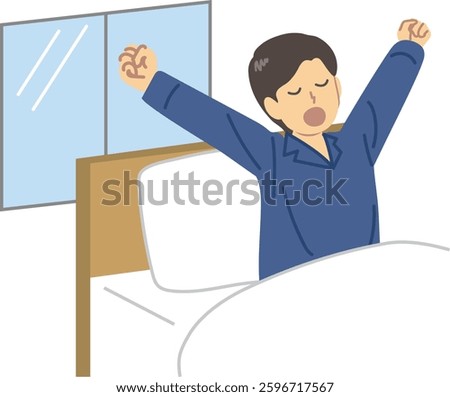 llustration of a man waking up