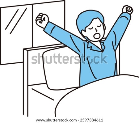 llustration of a man waking up