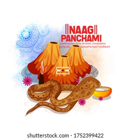 llustration of Nag Panchami with shivling 