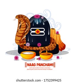 llustration of Nag Panchami with shivling 