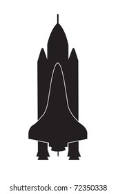 llustration of a space shuttle on white