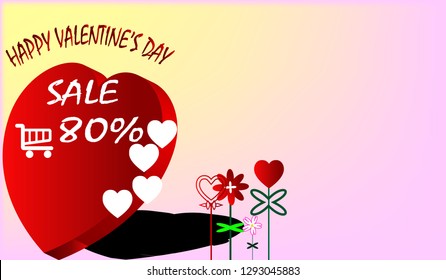 llustration of the valentine's day festival