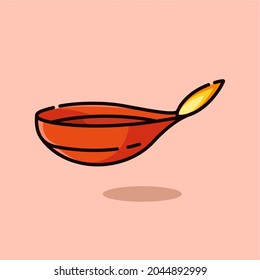 llustration vector graphic of diwali lamp. Perfect for diwali, diwali day, etc.