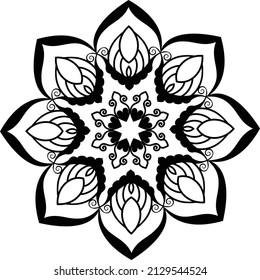 ilustración vectorial de la ilustración del arte vectorial de mandala étnica - patrón sin fisuras, con forma de doodle floral dibujado a mano ornamento en colores brillantes. apto para cubiertas, tejidos y motivos de cerámica, impreso en ropa.