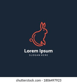 llustration vector graphic of Rabbit logo. Logo Design Template Inspiration