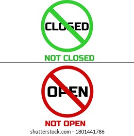llustration vector graphic of sign open and close. Fit for logo, wallpaper, desain and for your store or sign to your store.
