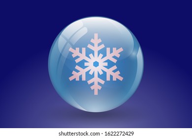 llustration vector graphic of snow globe with a snowflakes icon. winter holiday decoration crystal with snowflakes icon. vector illustration EPS 10.
Good for your website , app and UI design.
