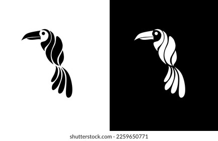 llustration vector graphic of toucan bird logo template