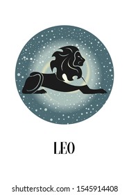 
The llustration - zodiac sign on a space background.