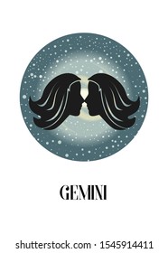 
The llustration - zodiac sign on a space background.