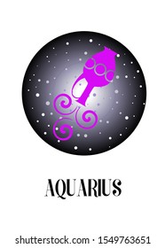 The llustration - zodiac sign on a space background.