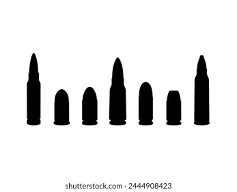 ilustraciones de varios tipos de viñetas de silueta. Elemento de diseño de Vector.