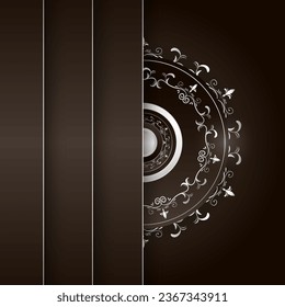 lluxury rounded brown and silver flourish cover design