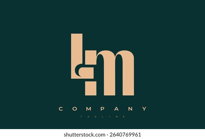 LM Abstract Geometric Logo Design. Modern and elegant logo design with simplistic typography elements, showcasing branding excellence.