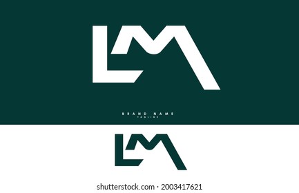 LM Alphabet letters Initials Monogram logo ML, L and M