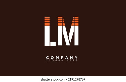 LM Alphabet letters Initials Monogram logo L and M
