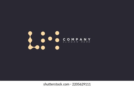 Letras alfabéticas LM Iniciales Logotipo de monograma ML, L y M