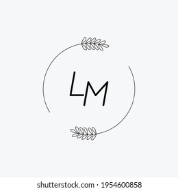 LM Beauty vector initial logo, handwriting logo of initial signature