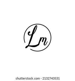 LM circle feminine concept initial logo best for beauty and fashion