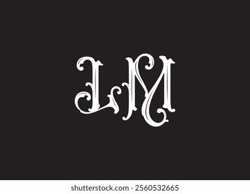 LM initial creative modern minimalist elegant logo design for luxury band company
