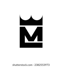 Plantilla de diseño de icono de letra inicial de Lm