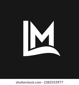 Lm initial Letter icon design template