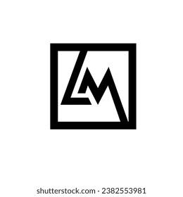 Lm initial Letter icon design template