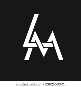 Plantilla de diseño de icono de letra inicial de Lm