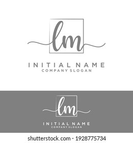 Lm Initial Letters Handwriting Signature Logo Stock Vector (Royalty ...