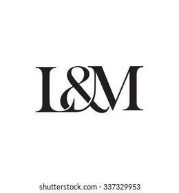 L&M Initial Logo. Ampersand Monogram Logo