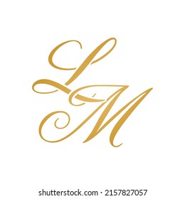 LM initial logo design vector stock