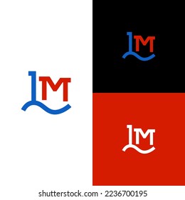 LM initial logo, modern minimal logo