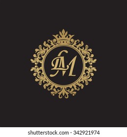 LM initial luxury ornament monogram logo
