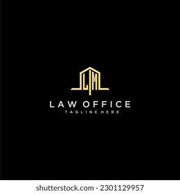 LM initial monogram logo for law office with home office design image