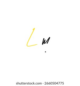 Lm initial name signature font logo design