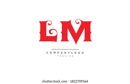 LM initials monogram letter text alphabet logo design