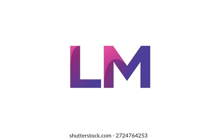 LM Letter Gradient Monogram Logo for Modern Business Branding