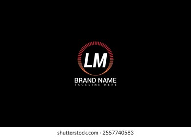 LM letter logo design on black background. LM creative initials letter logo concept. LM unique design