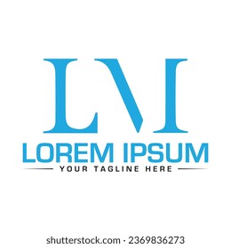 Diseño de logotipo de carta LM exclusivo y moderno