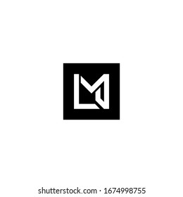 LM letter logo design vector icon template