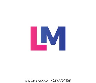 LM letter logo design vector template
