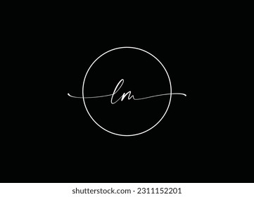  LM Letter logo design and vector logo
