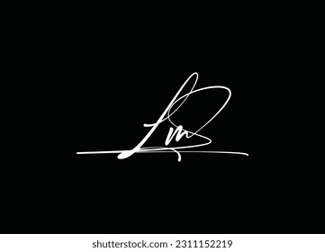  Logo-Design von LM Letter und Vektorlogo