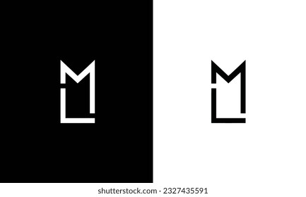 LM Letter logo design vector template