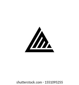lm letter vector logo abstract