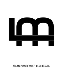 LM LETTER VECTOR LOGO. ML LETTER VECTOR LOGO