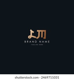 LM letters vector logo design
